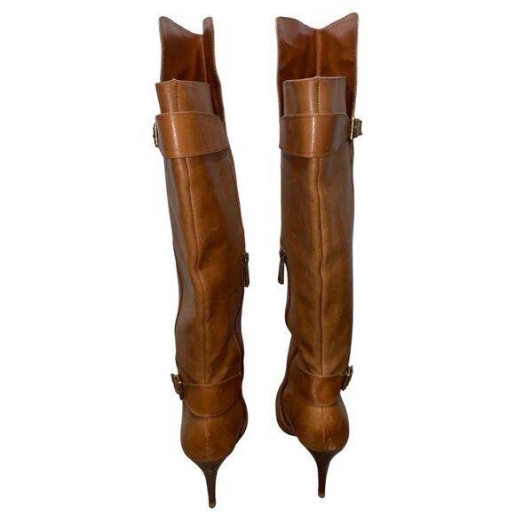 Lauren Ralph Lauren Philena Cognac Brown Leather Over-The-Knee Boots  Size: 7.5B - Picture 5 of 6